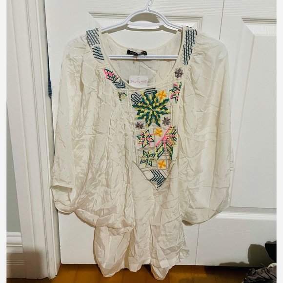 ANTHROPOLOGIE NWT Tanvi Kedia Kashida Dolman Blouse - Picture 3 of 3